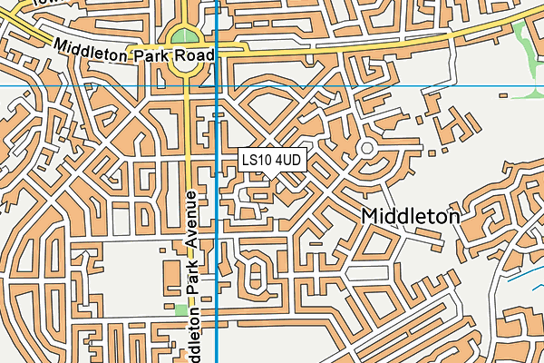 LS10 4UD map - OS VectorMap District (Ordnance Survey)