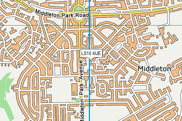 LS10 4UE map - OS VectorMap District (Ordnance Survey)