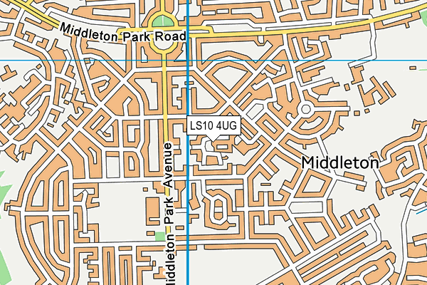 LS10 4UG map - OS VectorMap District (Ordnance Survey)