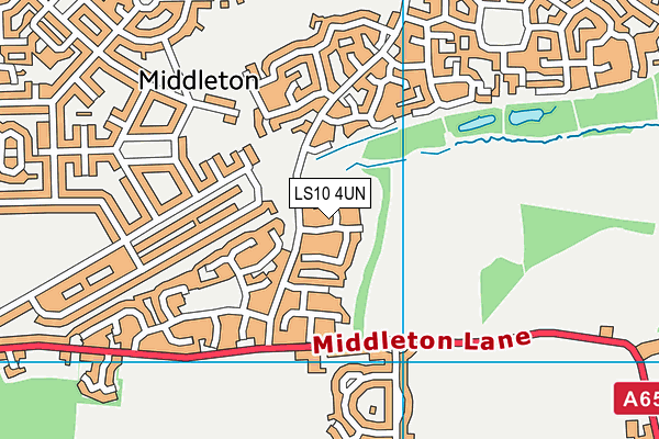 LS10 4UN map - OS VectorMap District (Ordnance Survey)