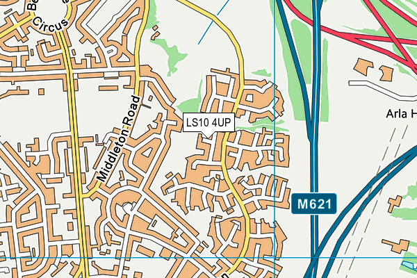 LS10 4UP map - OS VectorMap District (Ordnance Survey)
