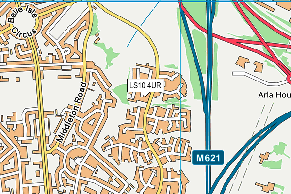 LS10 4UR map - OS VectorMap District (Ordnance Survey)