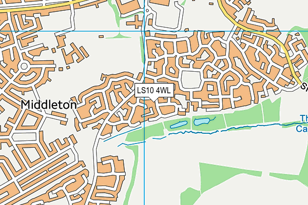 LS10 4WL map - OS VectorMap District (Ordnance Survey)