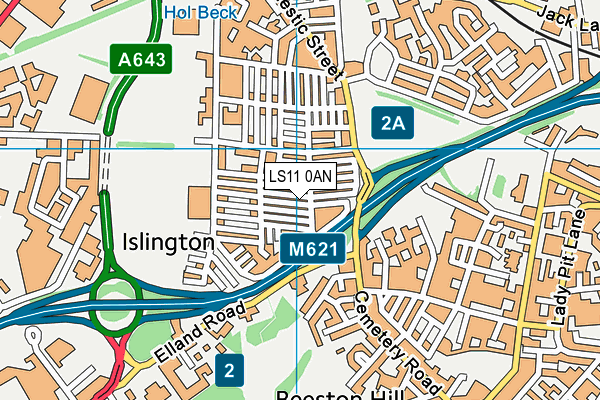 LS11 0AN map - OS VectorMap District (Ordnance Survey)