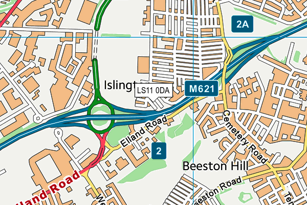 LS11 0DA map - OS VectorMap District (Ordnance Survey)