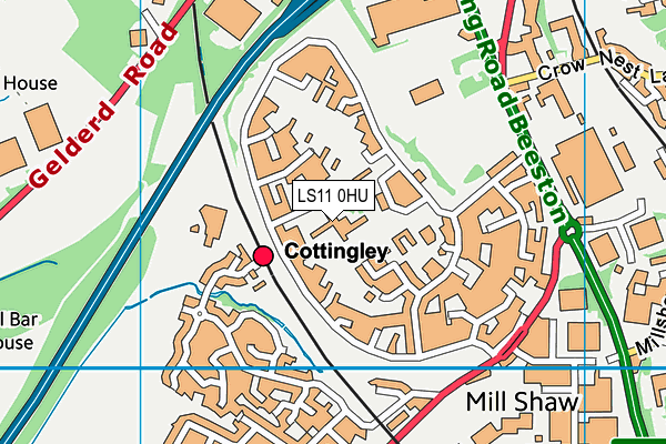 LS11 0HU map - OS VectorMap District (Ordnance Survey)