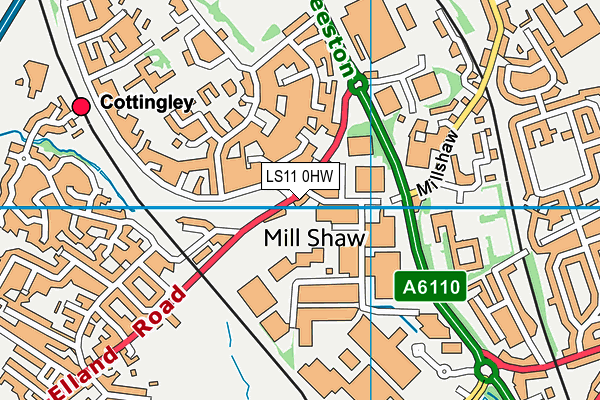 Millshaw Recreation Ground map (LS11 0HW) - OS VectorMap District (Ordnance Survey)