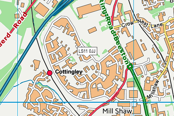 LS11 0JJ map - OS VectorMap District (Ordnance Survey)