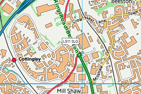 LS11 0LG map - OS VectorMap District (Ordnance Survey)