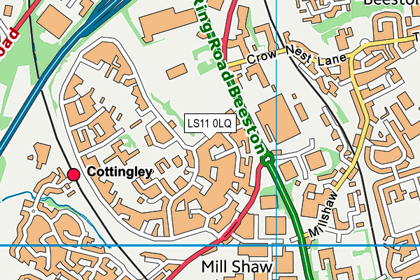 LS11 0LQ map - OS VectorMap District (Ordnance Survey)