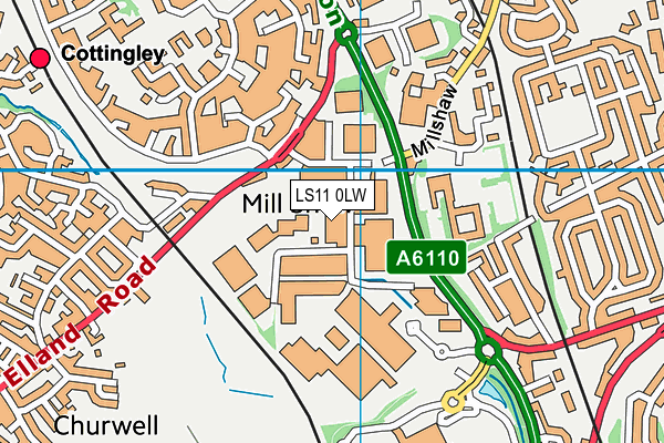 Jd Gyms (Leeds South) map (LS11 0LW) - OS VectorMap District (Ordnance Survey)