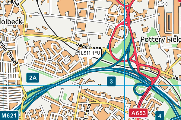 LS11 1FU map - OS VectorMap District (Ordnance Survey)