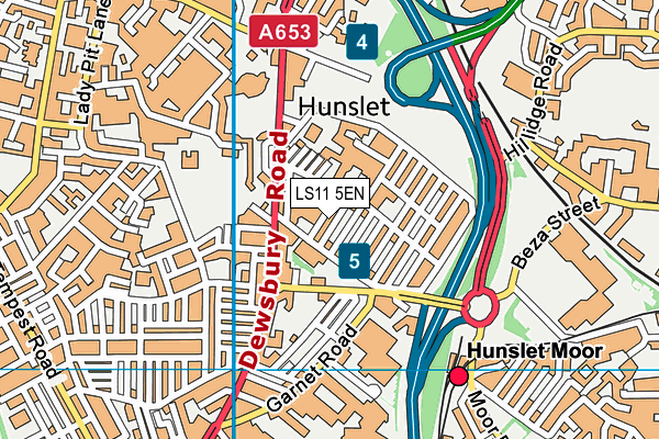 LS11 5EN map - OS VectorMap District (Ordnance Survey)