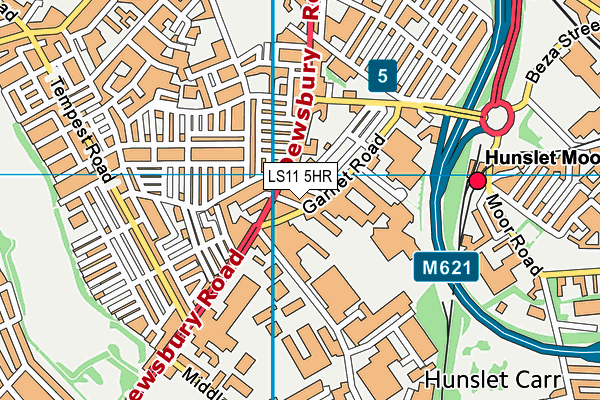 LS11 5HR map - OS VectorMap District (Ordnance Survey)