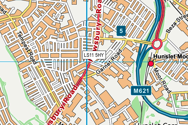 LS11 5HY map - OS VectorMap District (Ordnance Survey)