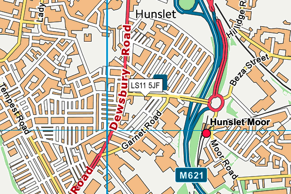 LS11 5JF map - OS VectorMap District (Ordnance Survey)