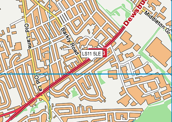 LS11 5LE map - OS VectorMap District (Ordnance Survey)
