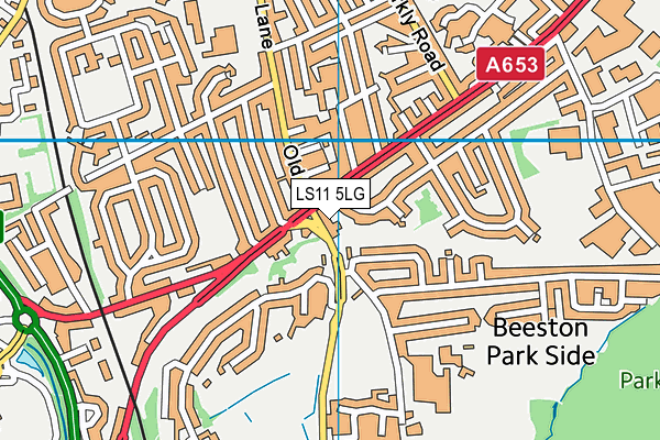 LS11 5LG map - OS VectorMap District (Ordnance Survey)