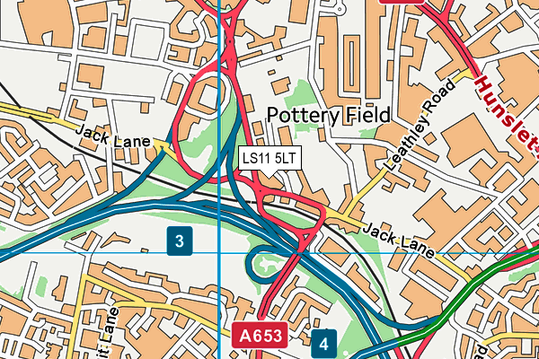 LS11 5LT map - OS VectorMap District (Ordnance Survey)