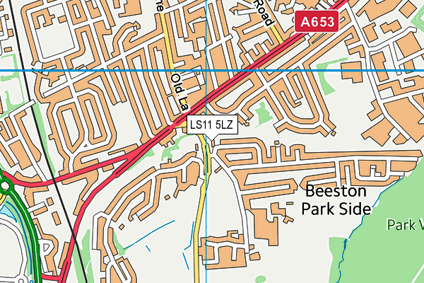 LS11 5LZ map - OS VectorMap District (Ordnance Survey)