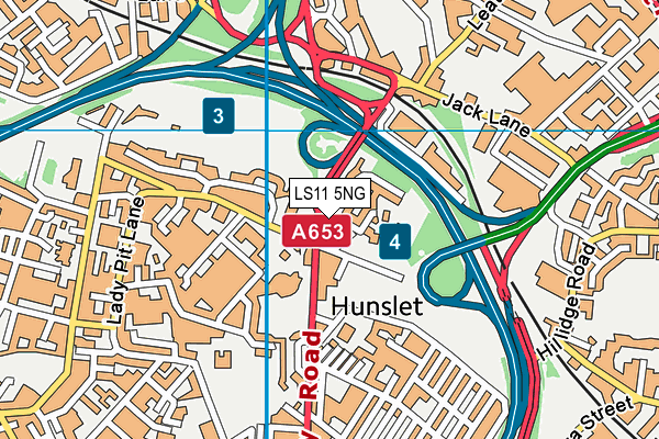 LS11 5NG map - OS VectorMap District (Ordnance Survey)