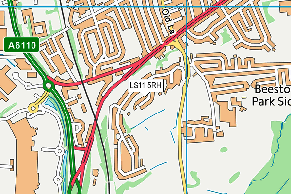 LS11 5RH map - OS VectorMap District (Ordnance Survey)