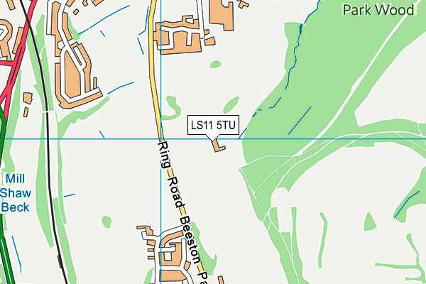 South Leeds Golf Club (Closed) map (LS11 5TU) - OS VectorMap District (Ordnance Survey)