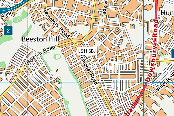 LS11 6BJ map - OS VectorMap District (Ordnance Survey)