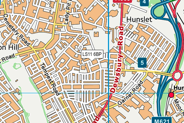 LS11 6BP map - OS VectorMap District (Ordnance Survey)