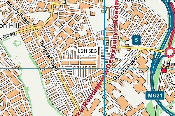 LS11 6EG map - OS VectorMap District (Ordnance Survey)