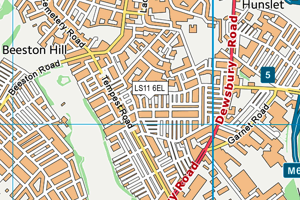 LS11 6EL map - OS VectorMap District (Ordnance Survey)