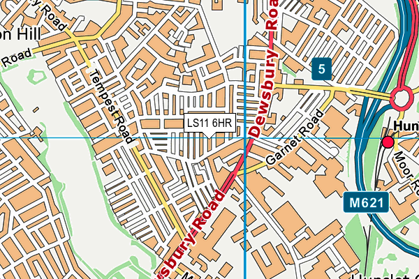 LS11 6HR map - OS VectorMap District (Ordnance Survey)