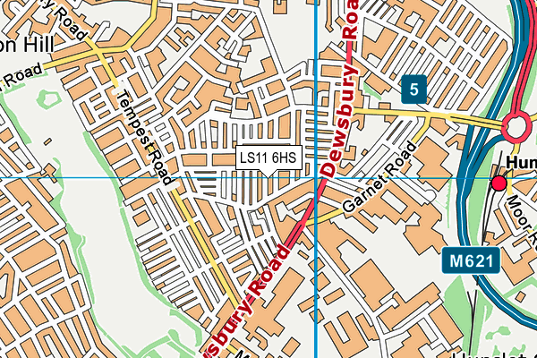 LS11 6HS map - OS VectorMap District (Ordnance Survey)