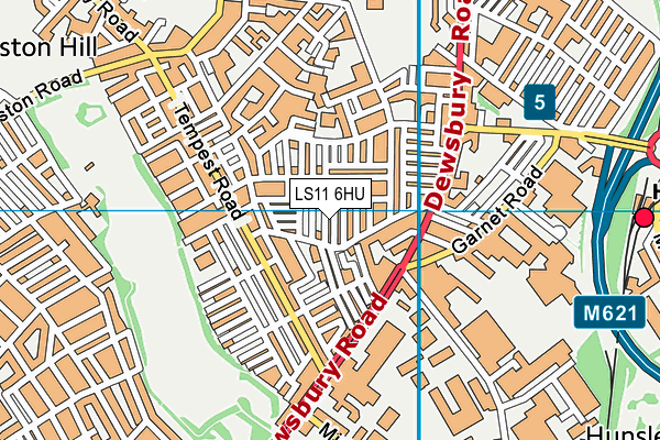 LS11 6HU map - OS VectorMap District (Ordnance Survey)