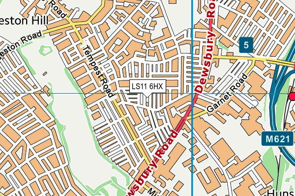 LS11 6HX map - OS VectorMap District (Ordnance Survey)