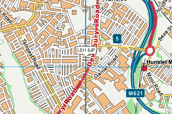 LS11 6JP map - OS VectorMap District (Ordnance Survey)