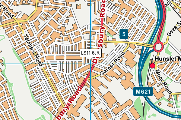 LS11 6JR map - OS VectorMap District (Ordnance Survey)