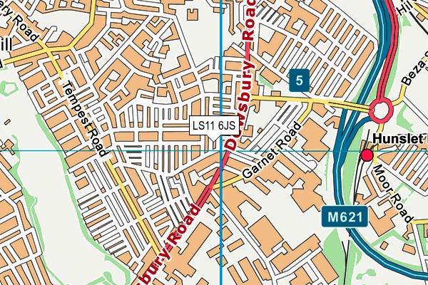 LS11 6JS map - OS VectorMap District (Ordnance Survey)