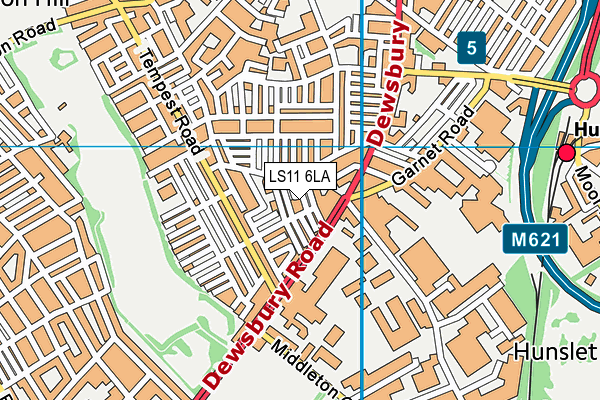 LS11 6LA map - OS VectorMap District (Ordnance Survey)