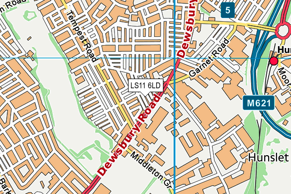 LS11 6LD map - OS VectorMap District (Ordnance Survey)