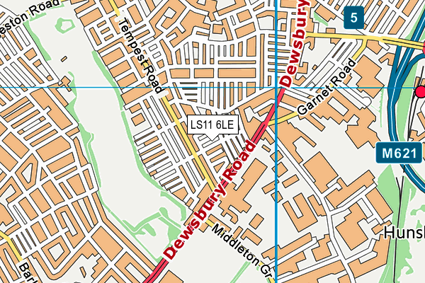 LS11 6LE map - OS VectorMap District (Ordnance Survey)
