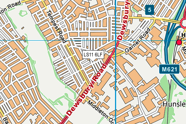 LS11 6LF map - OS VectorMap District (Ordnance Survey)