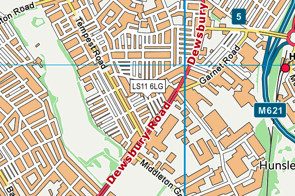 LS11 6LG map - OS VectorMap District (Ordnance Survey)