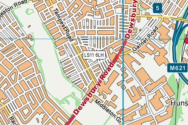 LS11 6LH map - OS VectorMap District (Ordnance Survey)