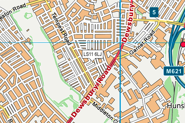 LS11 6LJ map - OS VectorMap District (Ordnance Survey)