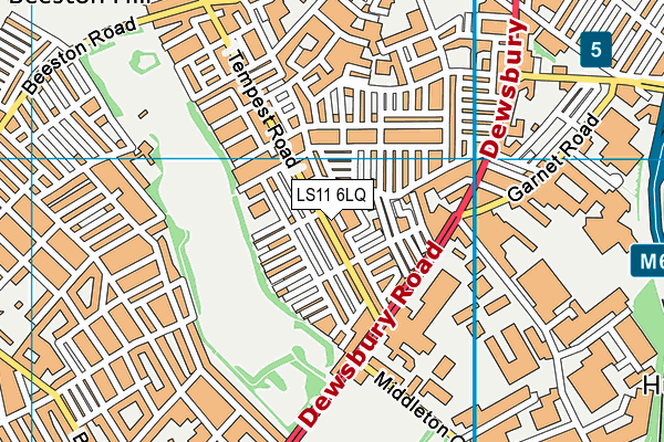 LS11 6LQ map - OS VectorMap District (Ordnance Survey)