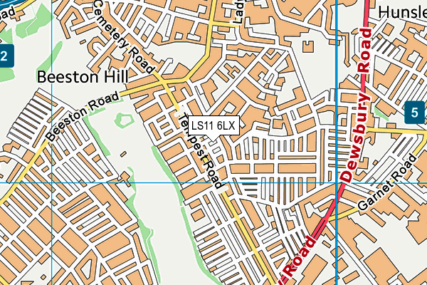 LS11 6LX map - OS VectorMap District (Ordnance Survey)