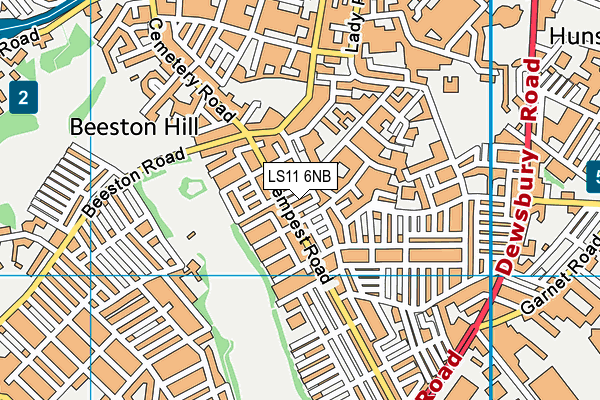 LS11 6NB map - OS VectorMap District (Ordnance Survey)