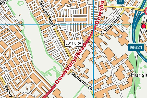 LS11 6RA map - OS VectorMap District (Ordnance Survey)
