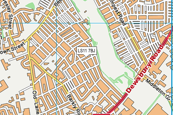 LS11 7BJ map - OS VectorMap District (Ordnance Survey)